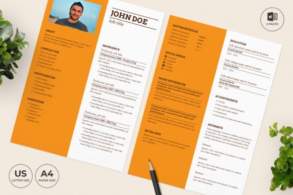 Bakery Resume Template CV