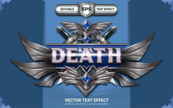 Death Achievement with Text Effects: A Bold Typography Asset