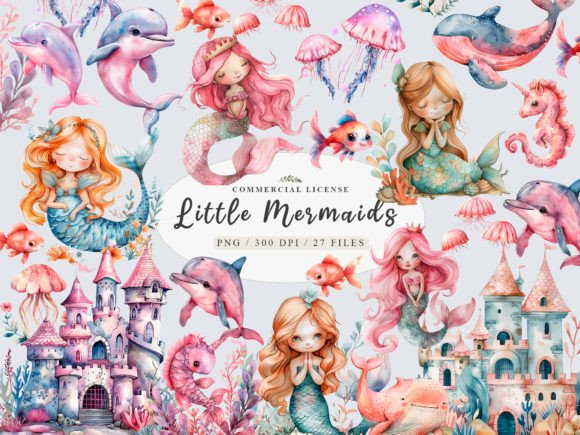 Enchanting Little Mermaid Png & Cute Mermaid Clipart