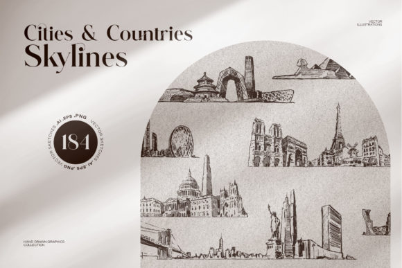 Hand-Drawn Cities Countries Skylines: A World of Creative Assets