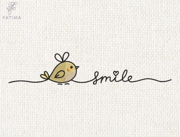 Smile Bird Embroidery Design: A Touch of Joy
