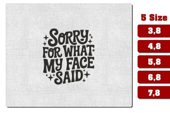 Sorry for What My Face Said: Retro Font Embroidery