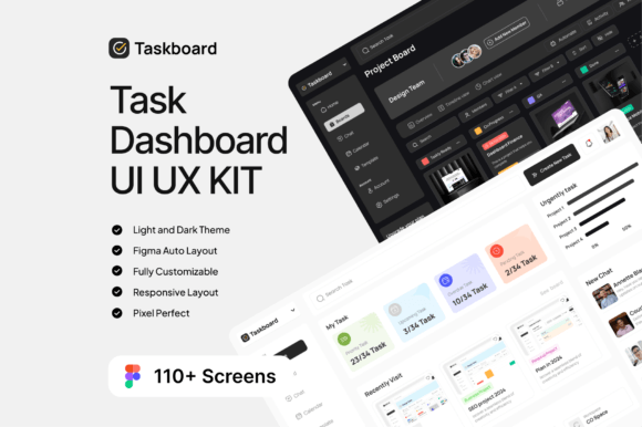 Taskboard: A Complete Dashboard UI Kit for Modern Projects