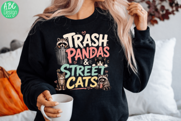 Trash Pandas & Street Cats PNG: Urban Animal Humor Design